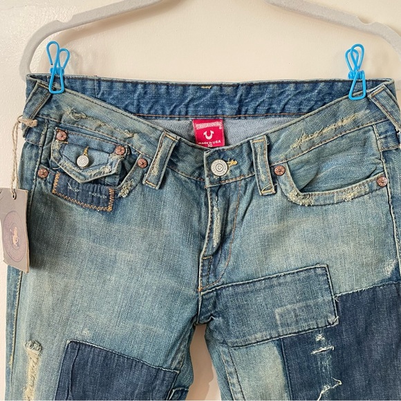 True Religion Women’s Joey Jeans VTG 04 big T
Destroyed Patched Flared (Size:30) - Picture 3 of 12
